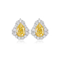 18K Yellow Sapphire Stud Earrings