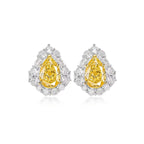 18K Yellow Sapphire Stud Earrings