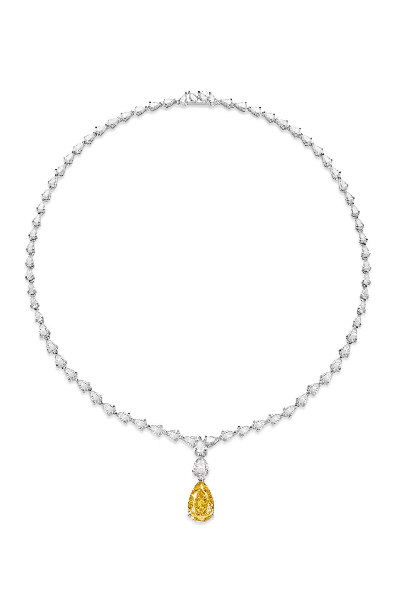 18K Yellow Sapphire Necklace