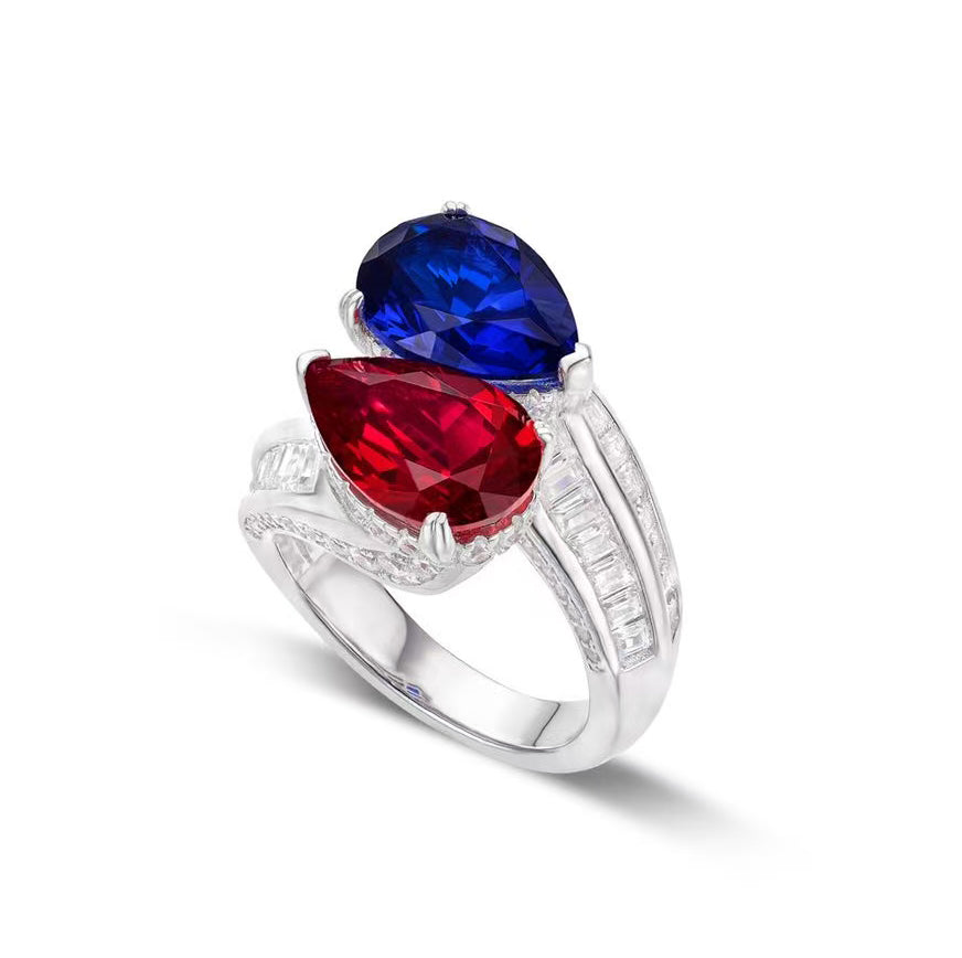 18K Two-Tone Ruby Ring
