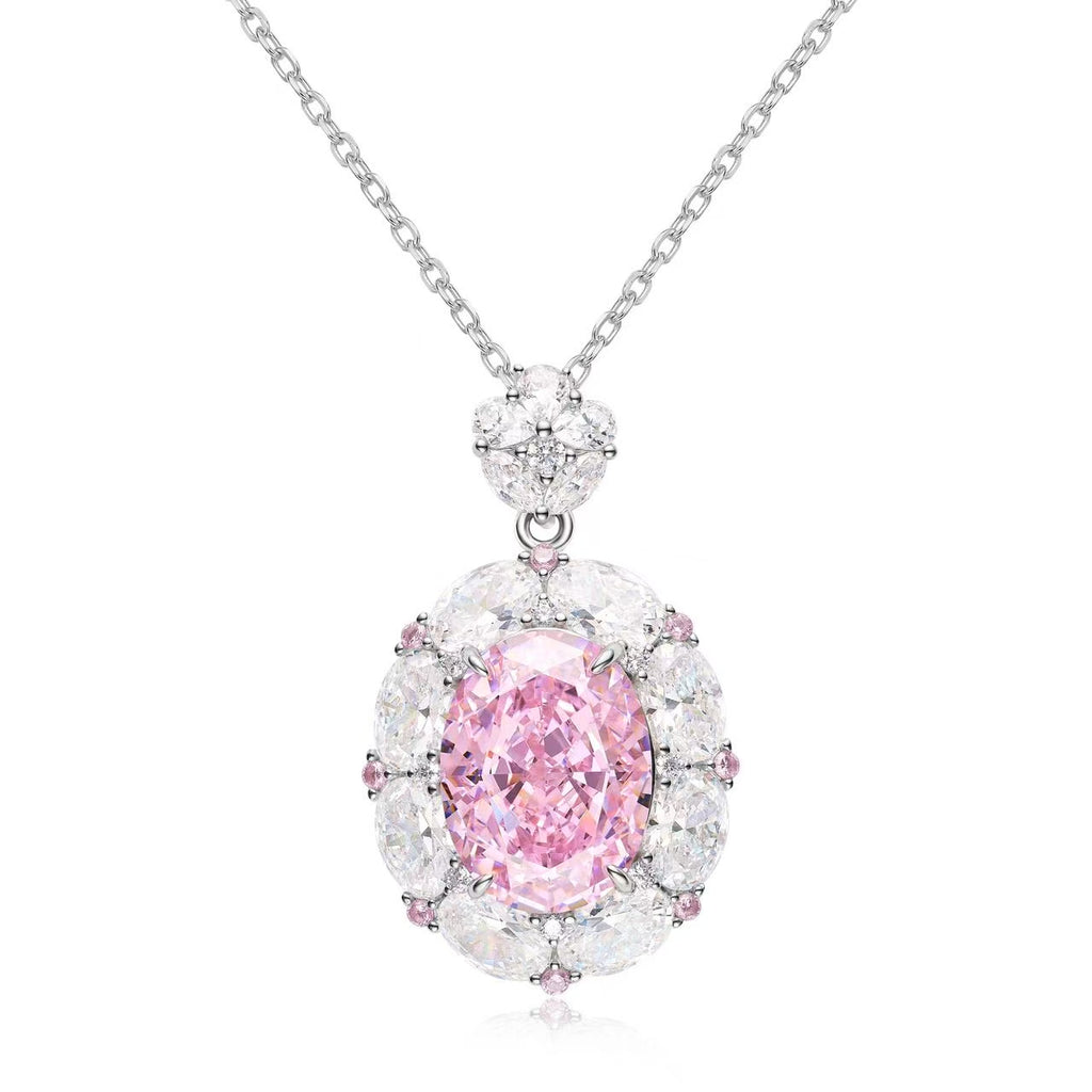 18K Pink Gemstone Pendant
