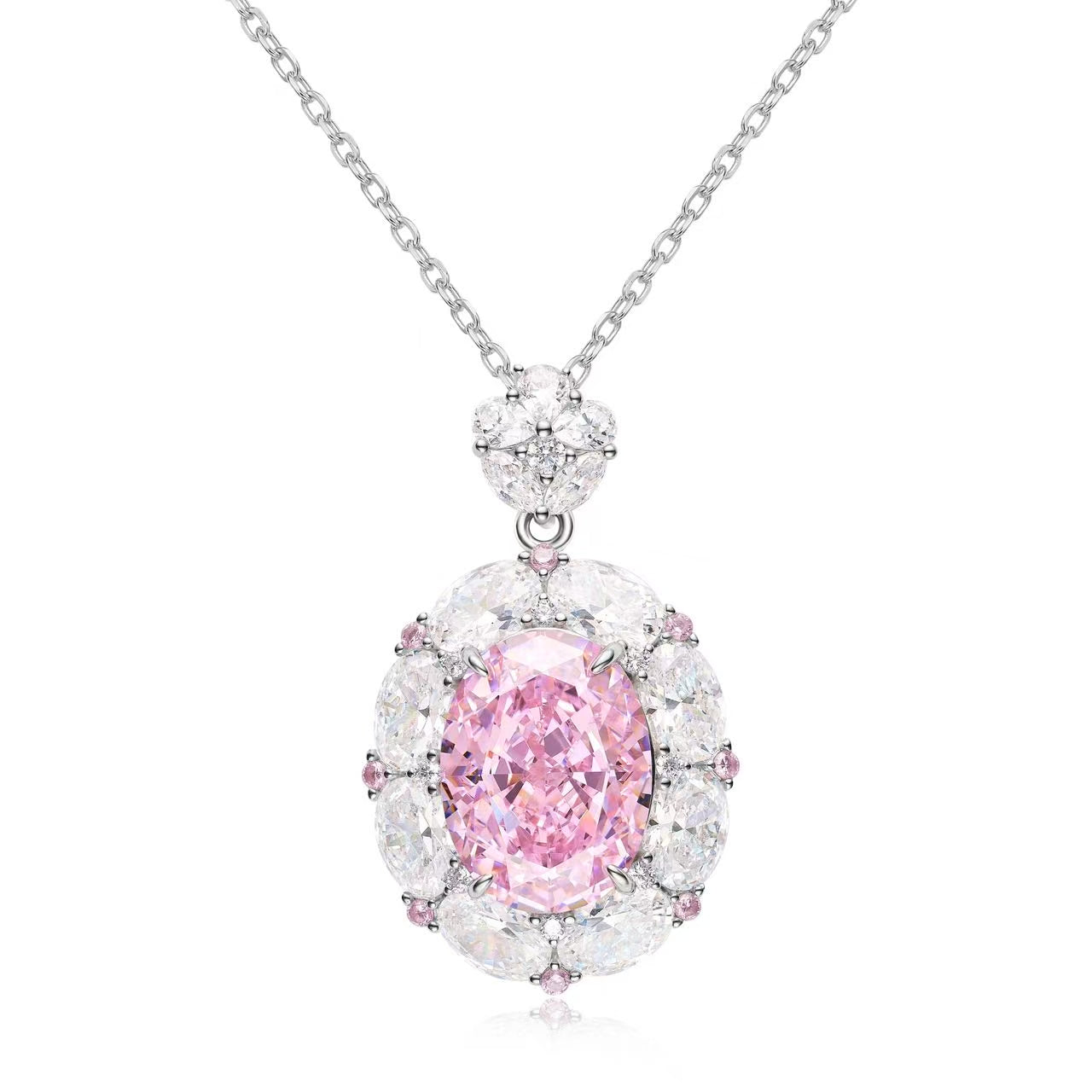18K Pink Gemstone Pendant