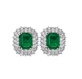 18K Emerald Stud Earrings