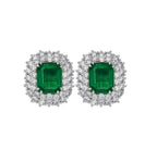 18K Emerald Stud Earrings