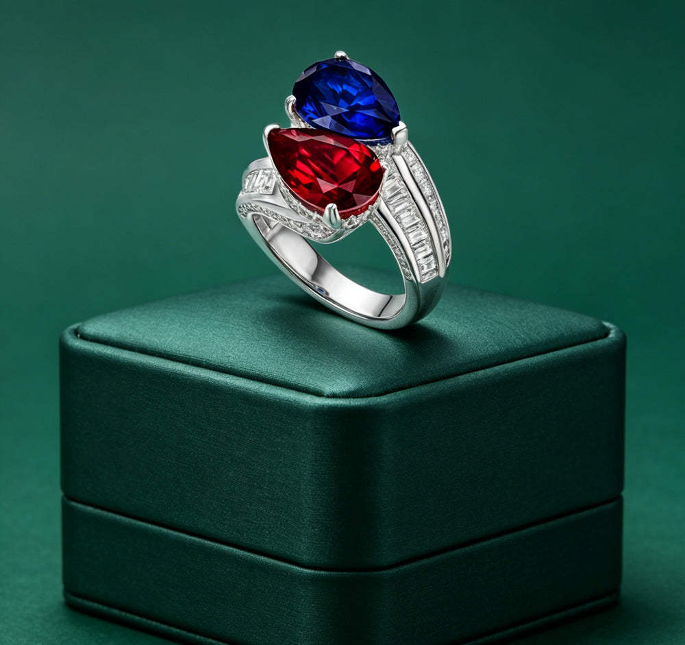 18K Two-Tone Ruby Ring