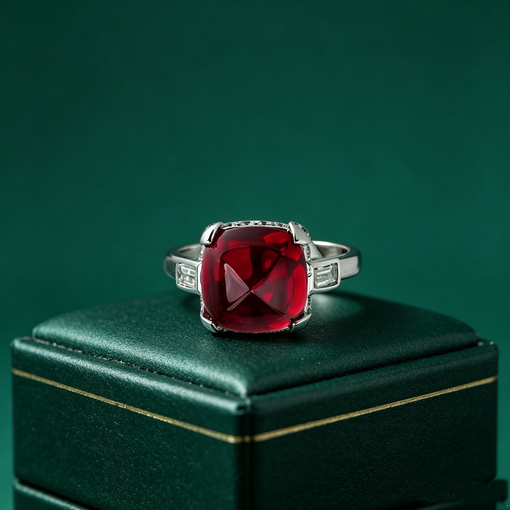 18K Sugarloaf Ruby Ring