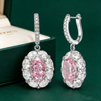 18K Pink Gemstone Stud Earrings