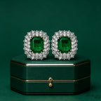 18K Emerald Stud Earrings